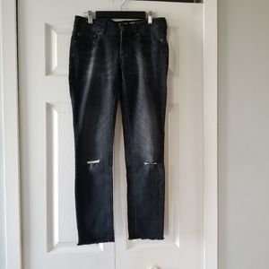 👖INDIGO RAIN BLACK CROPPED JEANS